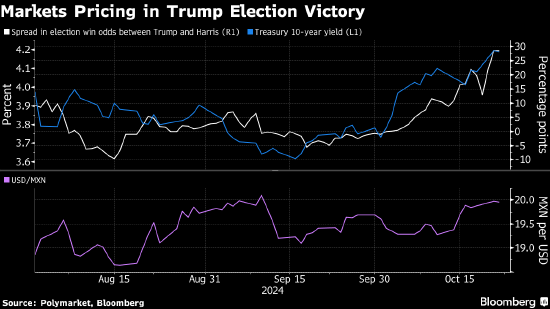 股票配債在股票里怎么查 分析：美債收益率走勢反映特朗普勝選概率上升